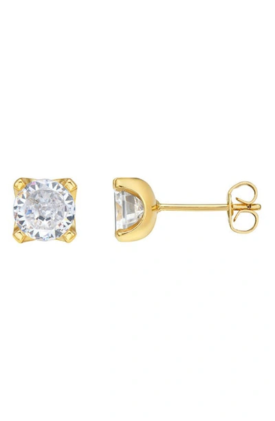 Shop Adornia Cubic Zirconia 8mm Round Stud Earrings In Gold