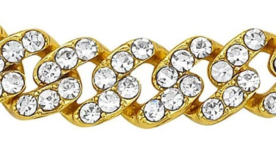 Shop Adornia Pavé Cubic Zirconia 5mm Curb Chain Bracelet In Gold