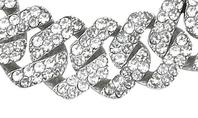Adornia Pavé Cubic Zirconia 10mm Curb Chain Necklace In Silver