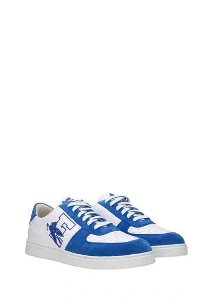 Shop Etro Sneakers Leather White Light Blue