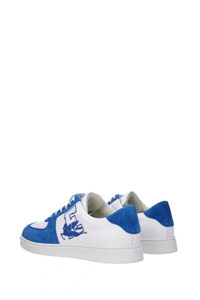 Shop Etro Sneakers Leather White Light Blue