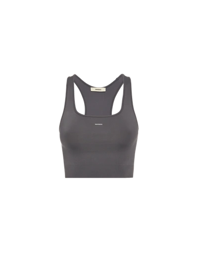 Pangaia Women's Plant-stretch Compressive Sports Bra — Volcanic Grey In Volcanic Grey