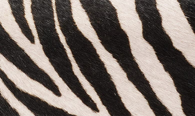 Zigi Milluh Peep Toe Platform Wedge Sandal In Zebra Print Calf Hair