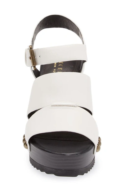 Cecelia New York Artsy Stud Platform Wedge Sandal In Alabaster
