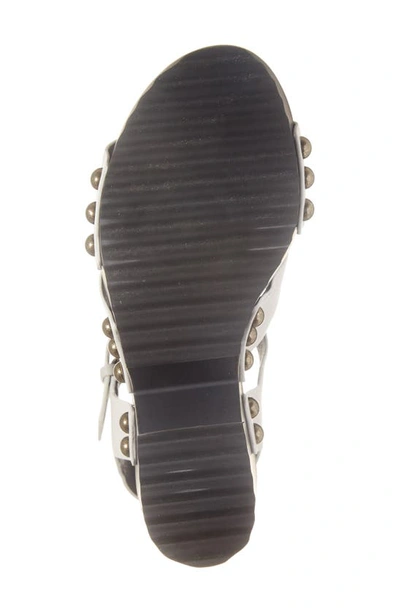 Cecelia New York Artsy Stud Platform Wedge Sandal In Alabaster