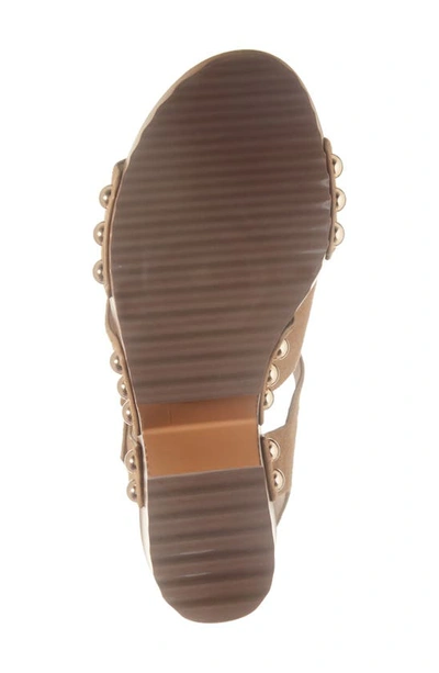 Shop Cecelia New York Artsy Stud Platform Wedge Sandal In Soft Nutella
