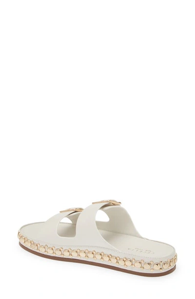 Cecelia New York Emma Stud Slide Sandal In White