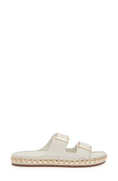 Shop Cecelia New York Emma Stud Slide Sandal In White