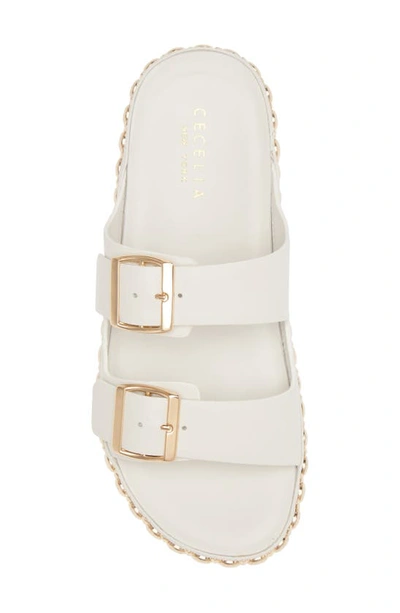 Cecelia New York Emma Stud Slide Sandal In White