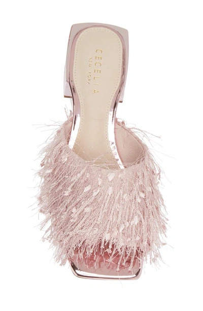 Shop Cecelia New York Olivia Fringe Sandal In Pink Fringe
