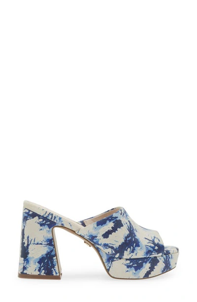 Shop Cecelia New York Plexy Platform Sandal In Blue Marble