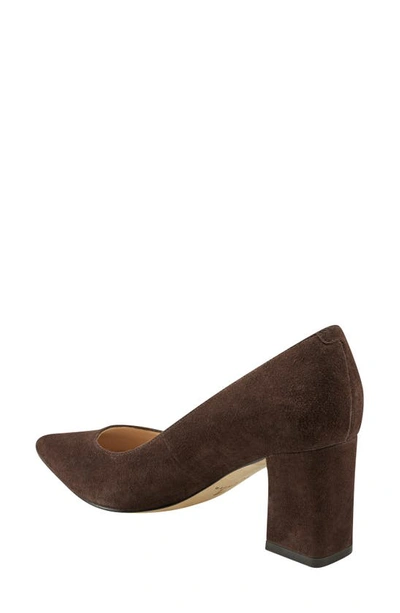 Shop Marc Fisher Ltd Zala Block Heel Pump In Dark Brown 200