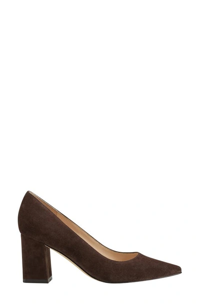 Shop Marc Fisher Ltd Zala Block Heel Pump In Dark Brown 200