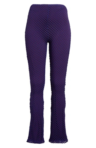 Shop Sammy B Diamond Mesh Bootcut Pants In Purple