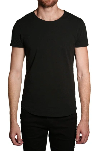 Shop Monfrere Dann Black Stretch Cotton T-shirt In Noir