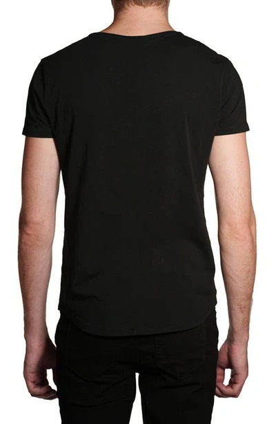 Shop Monfrere Dann Black Stretch Cotton T-shirt In Noir