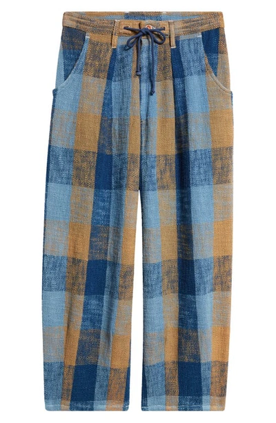 Lush Carpenters Wide-leg Trousers In Blue