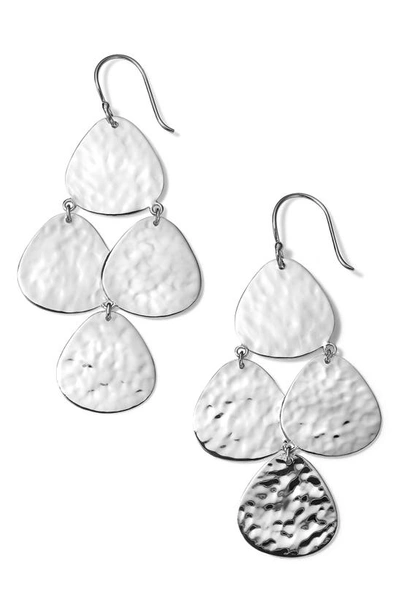Shop Ippolita Classico Crinkle Nomade Cascade Earrings In Silver