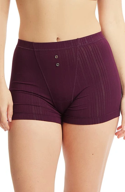 Shop Hanky Panky Mellowluxe™ Boxer Briefs In Dried Cherry