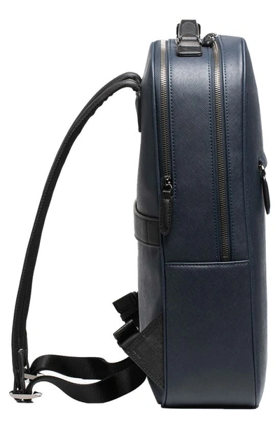 Maverick & Co. Earthen Recycled Leather Backpack In Navy