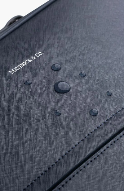 Maverick & Co. Earthen Recycled Leather Backpack In Navy