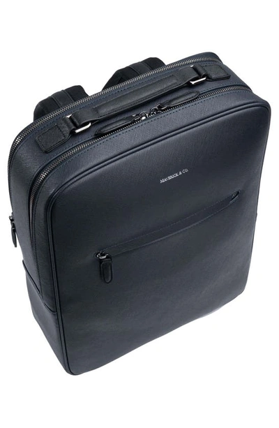 Maverick & Co. Earthen Recycled Leather Backpack In Navy