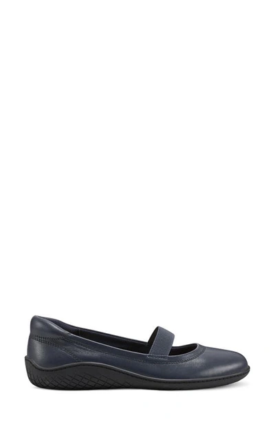 Easy Spirit Golden Ballet Flat In Dark Blue