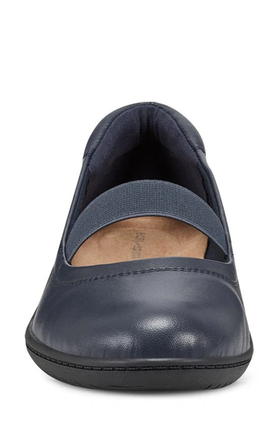 Easy Spirit Golden Ballet Flat In Dark Blue