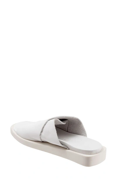 Shop Bueno Jesse Slide Sandal In White Leather