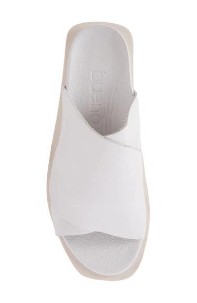 Shop Bueno Jesse Slide Sandal In White Leather