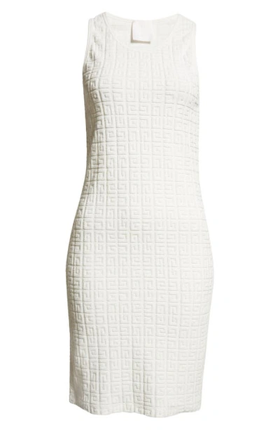 Shop Givenchy 4g Logo Jacquard Knit Dress In White