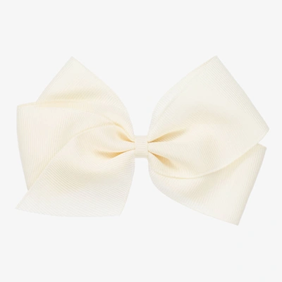 Shop Peach Ribbons Girls Ivory Bow Hair Clip (12cm)