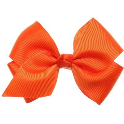 Shop Bowtique London Girls Orange Bow Hair Clip (10cm)