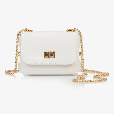 Shop Zaccone Girls White Patent Bag (12cm)
