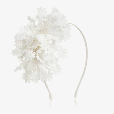 Shop Sienna Likes To Party Girls White Flowers Hairband