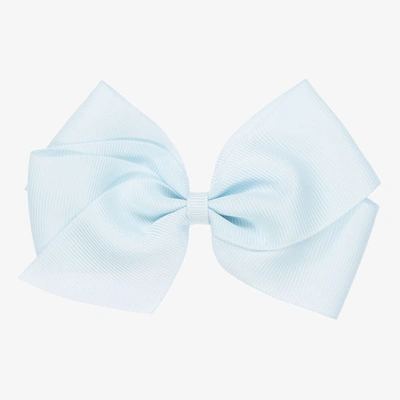 Shop Peach Ribbons Girls Pale Blue Bow Hair Clip (12cm)