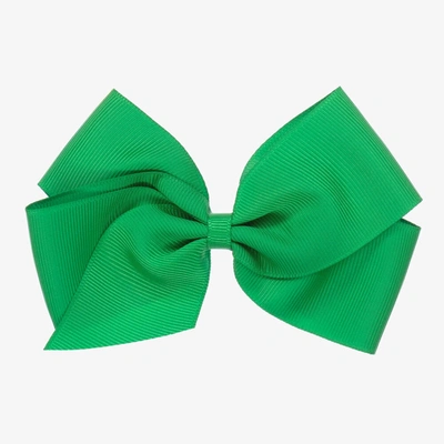 Shop Peach Ribbons Girls Green Bow Hair Clip (12cm)