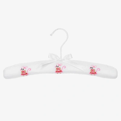 Shop Powell Craft Girls White Padded Mouse Clothes Hanger (32cm)