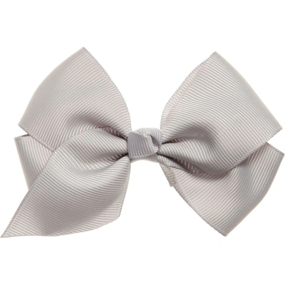 Shop Bowtique London Girls Pale Grey Bow Hair Clip (10cm)