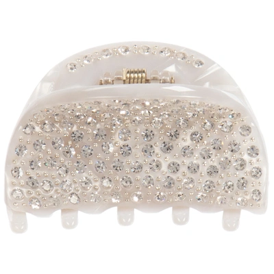 Shop Milledeux Girls White Diamante Hairclip (5cm)