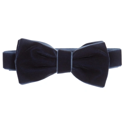 Shop Milledeux Boys Blue Velvet Bow Tie (10cm)