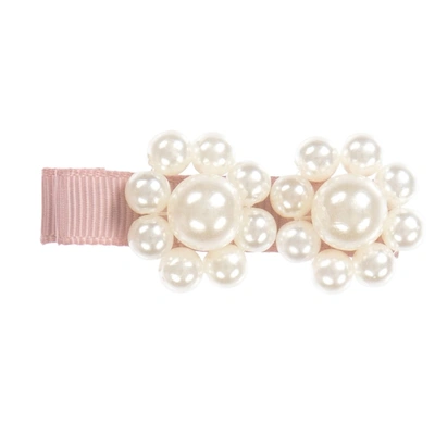 Shop Milledeux Girls Pink Pearl Bead Hairclip (4cm)