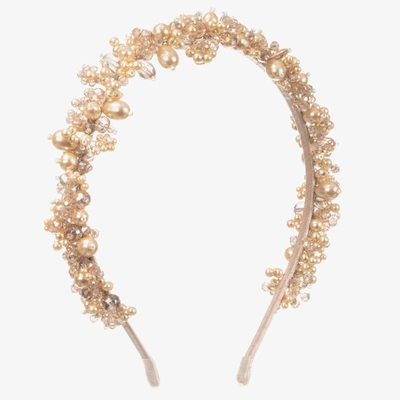 Shop Sienna Likes To Party Gold Pearl & Crystal Hairband