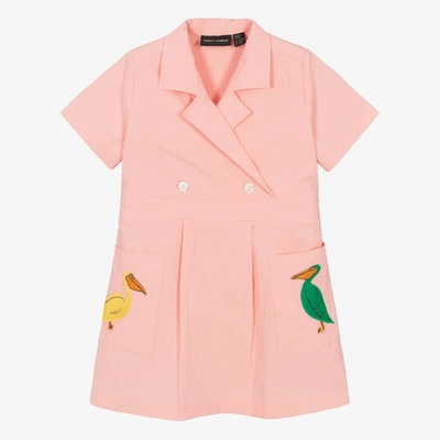 Shop Mini Rodini Girls Pink Organic Cotton Pelican Dress