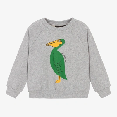 Shop Mini Rodini Grey Organic Cotton Pelican Sweatshirt