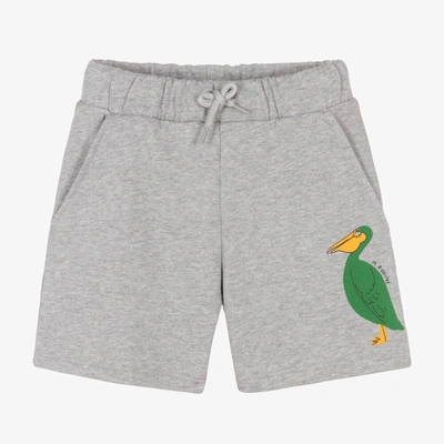 Shop Mini Rodini Grey Organic Cotton Pelican Shorts