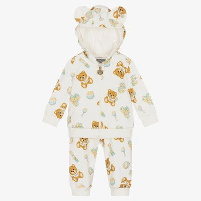 Moschino Baby Ivory Cotton Teddy Bear Tracksuit ModeSens