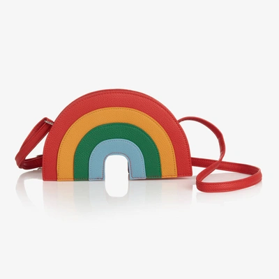 Shop Molo Girls Red Rainbow Crossbody Bag (24cm)