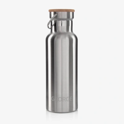 Shop Treat Republic Personalised Stainless Steel Water Bottle (22cm) In Silver