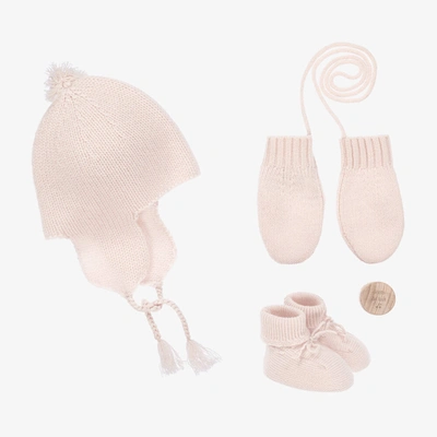 Shop Bonpoint Pink Knitted Cashmere Baby Gift Set